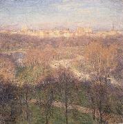 Metcalf, Willard Leroy Early Spring Afternoon,Central Park oil painting artist